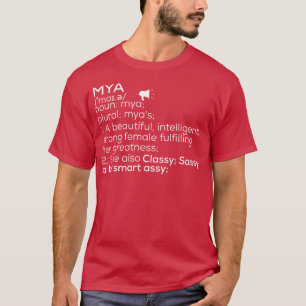 Camiseta Nome Mya Definição Mya Nome Femfeminino Mya Meanin