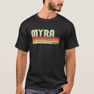 Camiseta Nome Myra Personalizado Retro Vintage 80s 90s Nasc