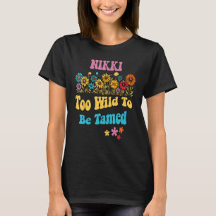 Camiseta Nome NIKKI Nome "Cute Retro Girls Wildflower NIKKI