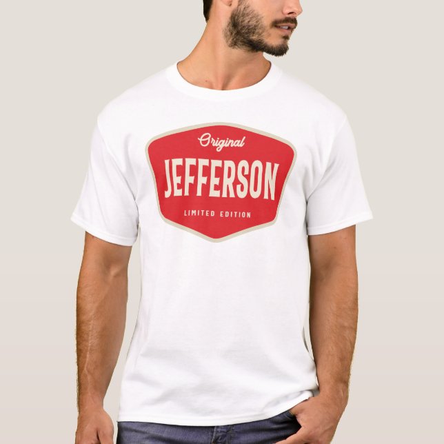 Camiseta Nome original Jefferson Funny Jefferson (Frente)