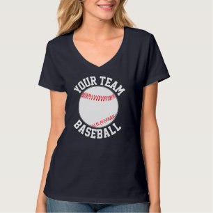 Camiseta Nome ou texto da equipe personalizada de beisebol 
