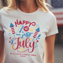 Camiseta Nome Personalizado 4 de Julho