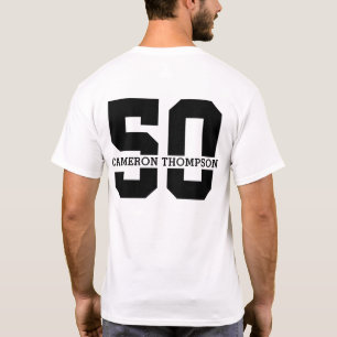 Camiseta Nome Personalizado 50º Aniversário Moderno