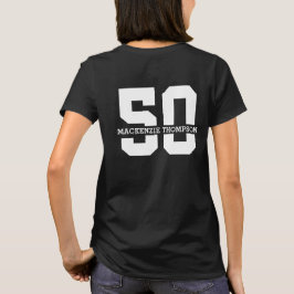 Camiseta Nome Personalizado 50º Aniversário Moderno