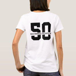 Camiseta Nome Personalizado 50º Aniversário Moderno