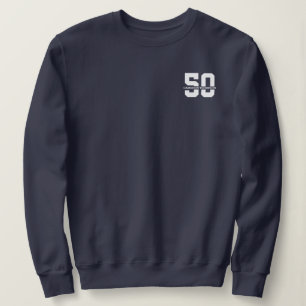Camiseta Nome Personalizado 50º Aniversário Moderno