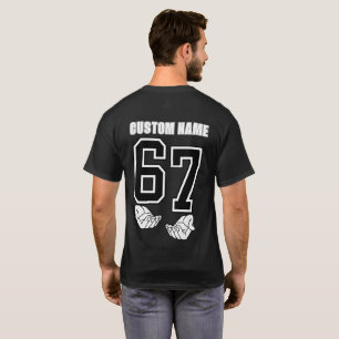 Camiseta NOME PERSONALIZADO - 67 Six Seven Gíria Engraçada 