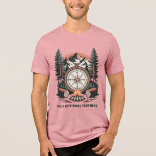 Camiseta Nome Personalizado & Acampamento de Texto