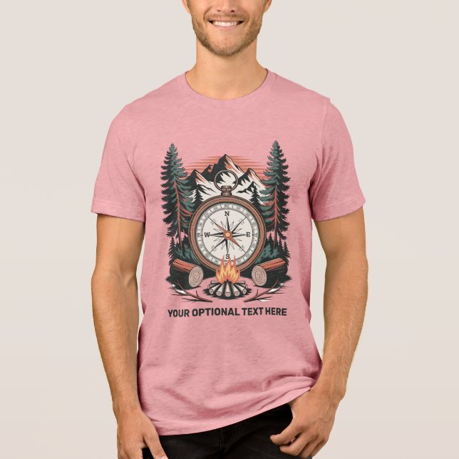 Camiseta Nome Personalizado & Acampamento de Texto (Frente)