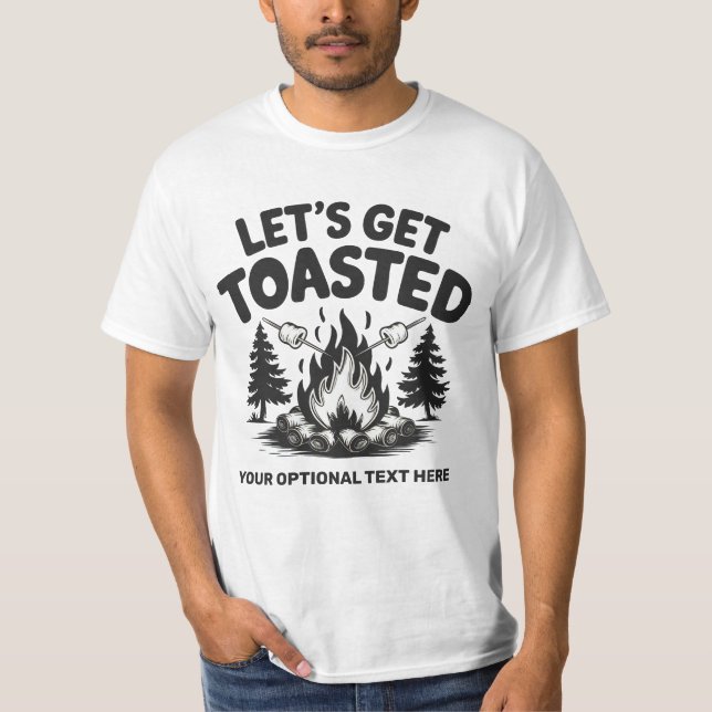 Camiseta Nome Personalizado & Acampamento de Texto (Frente)
