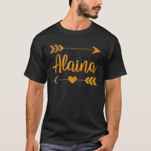 Camiseta Nome personalizado ALAINA Nome engraçado Aniversár