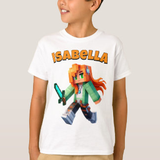 Camiseta Nome personalizado Alex Minecraft Gamer Girl