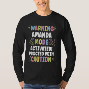 Camiseta Nome personalizado AMANDA Nome personalizado engra