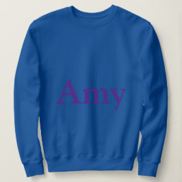 Camiseta Nome personalizado Amy Blue Women's Sweatshirt