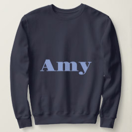 Camiseta Nome personalizado Amy Blue Women's Sweatshirt