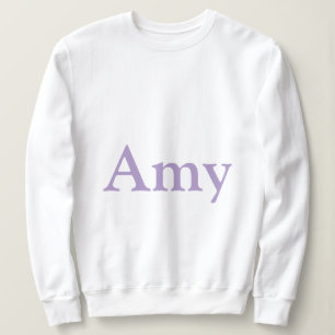 Camiseta Nome personalizado Amy White Women's Sweatshirt