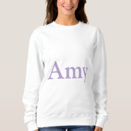 Camiseta Nome personalizado Amy White Women's Sweatshirt