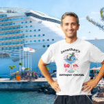 Camiseta Nome Personalizado Anchor Birthday Cruise Cocktail<br><div class="desc">Este design foi criado através da arte digital. Você pode mudar o estilo desta camisa escolhendo Mais > sob a opção de estilo. Ele pode ser personalizado clicando no botão personalizar e alterando a cor, adicionando um nome, iniciais ou suas palavras favoritas. Entre em contato comigo em colorflowcreations@gmail.com se você...</div>