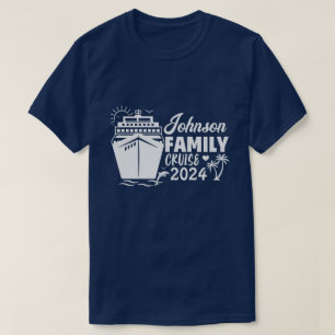 Camiseta Nome Personalizado Ano Cruise Combinação da Famíli