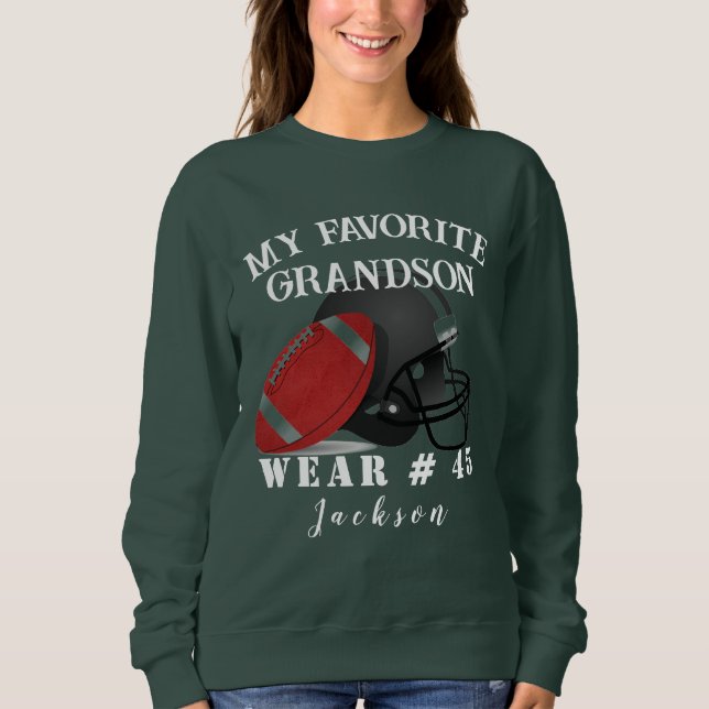 Camiseta Nome personalizado avós de futebol americano (Frente)