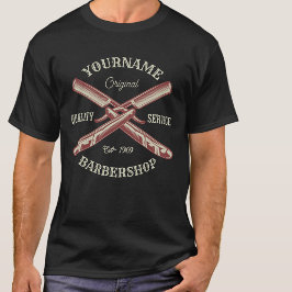Camiseta NOME Personalizado Barber Hetero Razor Barbershop