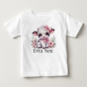 Camiseta Nome Personalizado Bebê Rosa Rosa Rosa Rosa Menina
