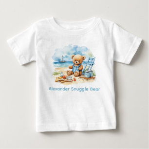Camiseta Nome Personalizado Blue Teddy Bear Shirt