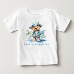 Camiseta Nome Personalizado Blue Teddy Bear Shirt