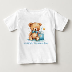 Camiseta Nome Personalizado Blue Teddy Bear Shirt