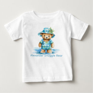 Camiseta Nome Personalizado Blue Teddy Bear Shirt