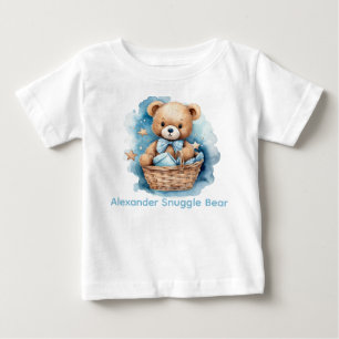 Camiseta Nome Personalizado Blue Teddy Bear Shirt