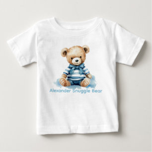 Camiseta Nome Personalizado Blue Teddy Bear Shirt