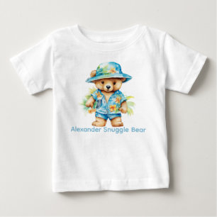 Camiseta Nome Personalizado Blue Teddy Bear Shirt