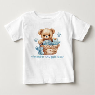 Camiseta Nome Personalizado Blue Teddy Bear Shirt