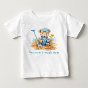 Camiseta Nome Personalizado Blue Teddy Bear Shirt