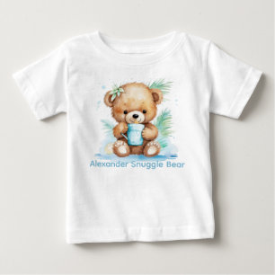 Camiseta Nome Personalizado Blue Teddy Bear Shirt