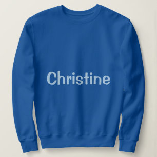 Camiseta Nome personalizado Blue Women's Basic Sweatshirt