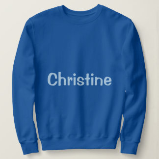 Camiseta Nome personalizado Blue Women's Basic Sweatshirt
