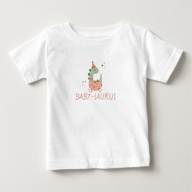 Camiseta Nome Personalizado BOHO Família Green Dino Baby Ma (Frente)