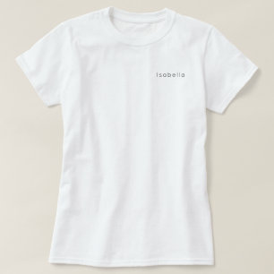 Camiseta Nome Personalizado Branco Mulher Personalizada Mal