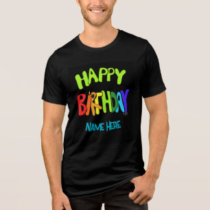 Camiseta Nome personalizado Bright e Parabéns
