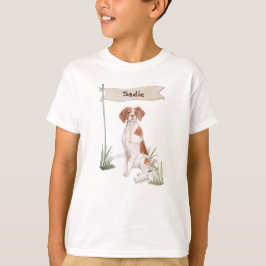 Camiseta Nome personalizado Brittany Pet Dog