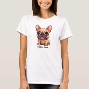 Camiseta Nome Personalizado Bulldog Francês Pet Cão Animal