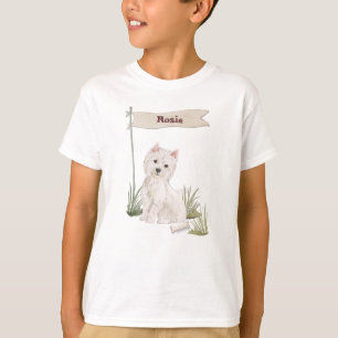 Camiseta Nome Personalizado Cão de Pet Westie