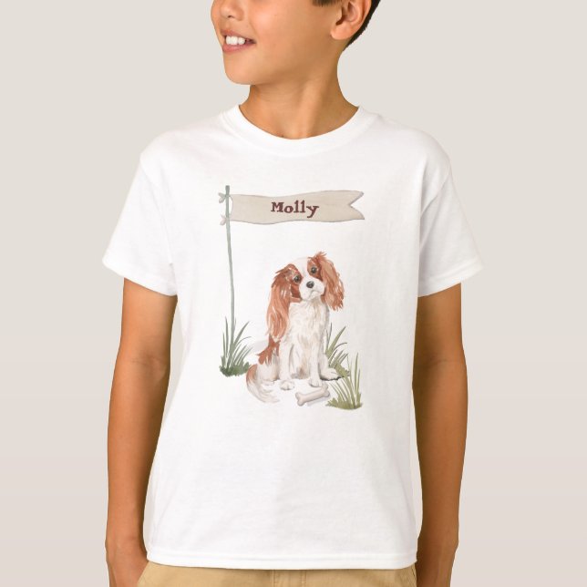 Camiseta Nome Personalizado Cavalier King Charles Spaniel P (Frente)