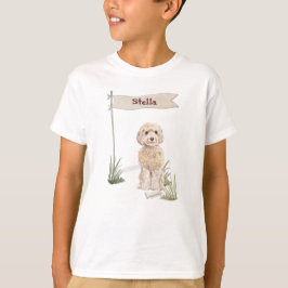 Camiseta Nome Personalizado Champagne Cockapoo Pet Dog