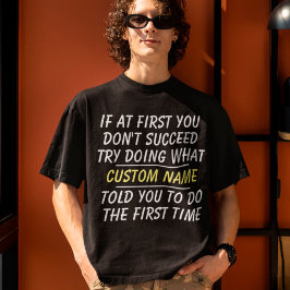 Camiseta Nome Personalizado Com Engraçado Dizendo