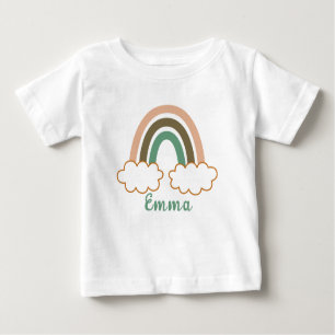 Camiseta Nome Personalizado com Trendy Boho Rainbow