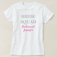 Nome Personalizado Cor-de-Rosa Bridesmaid: Bachelo
