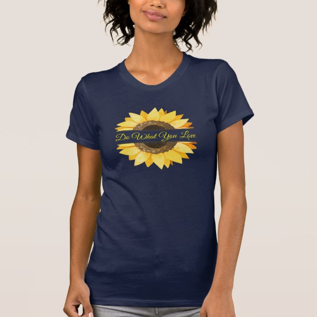 Camiseta Nome Personalizado, Cotações Positivas Sunflower (Frente)